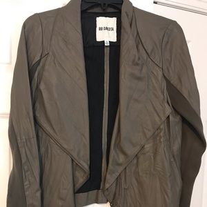 Bb Dakota faux leather drape jacket